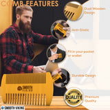 Tan Beard Comb & Brush Set