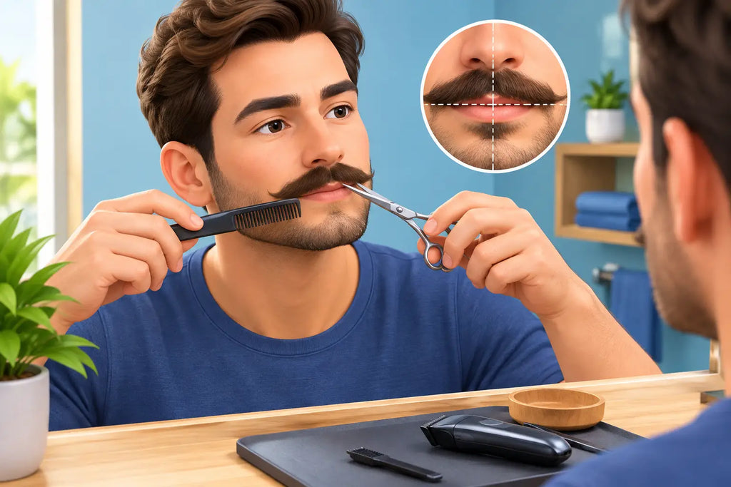 How to Trim Mustache Evenly Without Guesswork